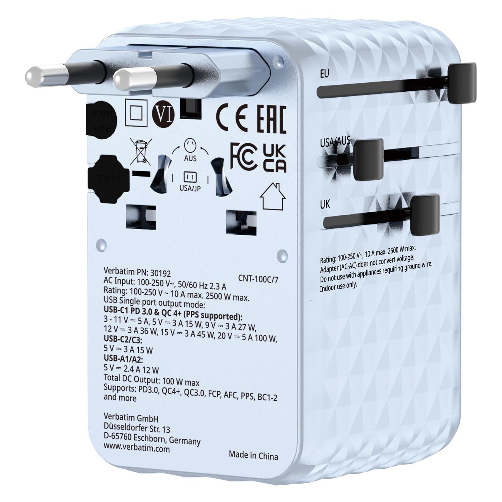Verbatim Charge n Travel 100W (30192)