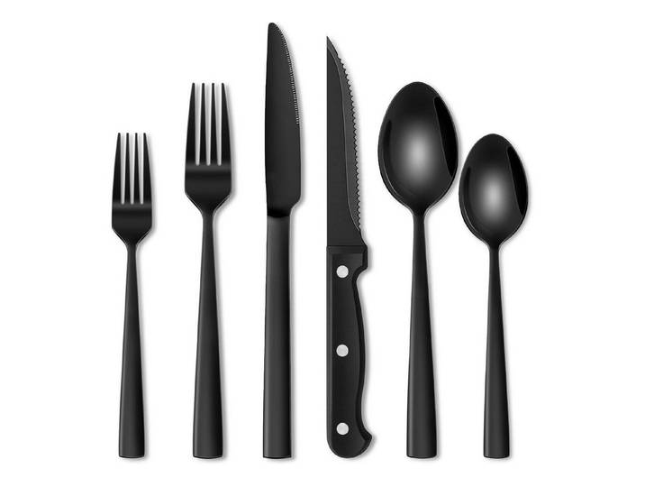LuxusKollektion Besteck-Set Besteckset Edelstahl 36teilig 6 Personen quadratische Kanten