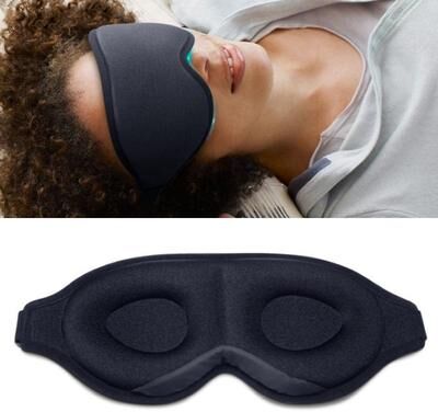 Inspired Deals Premium 3D Sleep Mask With Silk & Nose Wing Breathable Memory Foam Light Blocking Eye Mask Premium 3D Sleep Mask With Silk & Nose Wing Breathable Memory Foam Light Blocking Eye Mask