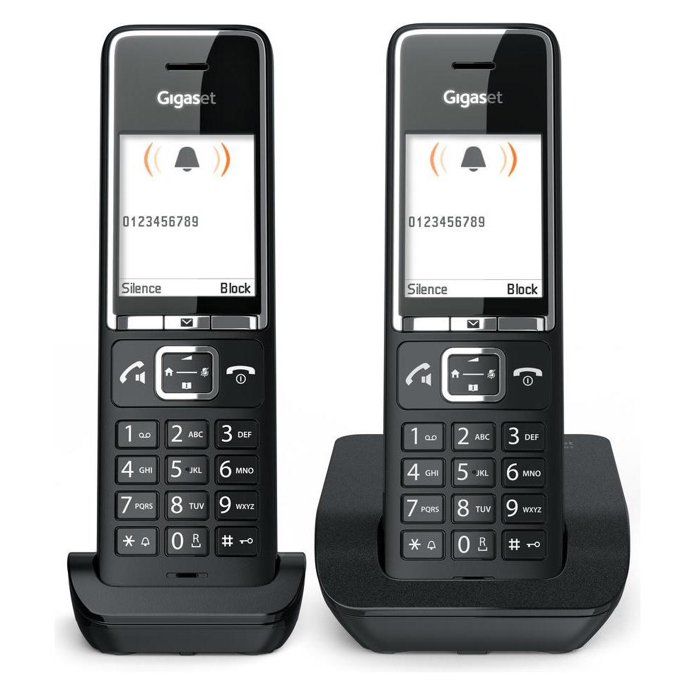 Gigaset WIRELESS PHONE COMFORT 550 DUO BLACK CHROME L36852-H3001-D204 (L36852-H3001-D204)