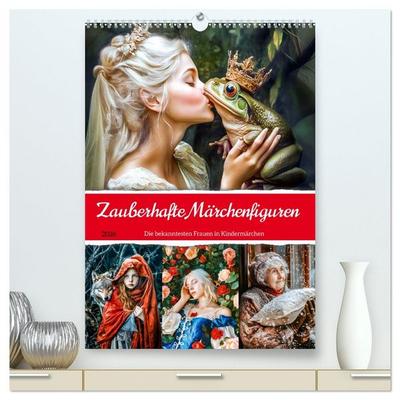 Zauberhafte Märchenfiguren - Die bekanntesten Frauen in Kindermärchen (hochwertiger Premium Wandkalender 2026 DIN A2 hoch), Kunstdruck in Hochglanz