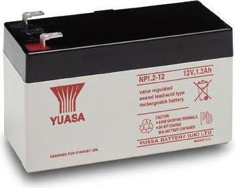 Yuasa NP1.2-12 Gelaccu VRLA Zwart