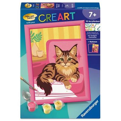 CreArt, Malen nach Zahlen Kinder - Maine-Coon-Kätzchen
