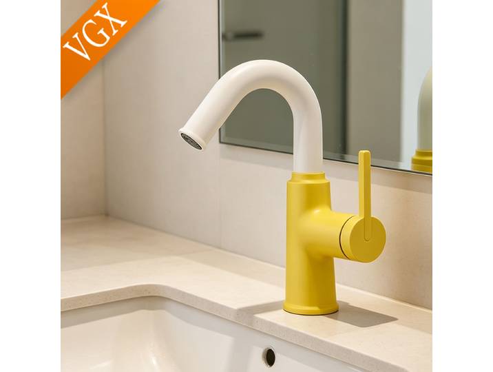 Robinet de lavabo VGX coloré en laiton, mitigeur de salle de bain, robinet de lavabo gourmet rose, robinetterie de lavabo, robinet d'eau chaude et froide