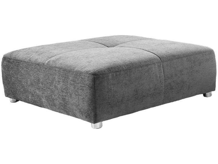 Hocker JOCKENHÖFER GRUPPE Gulliver, B: 130 cm , grau, B:130cm H:42cm T:130cm, Chenille: 100% Polyester, Hocker, Hocker, mit Federkernpolsterung für kuscheligen, angenehmen Sitzkomfort