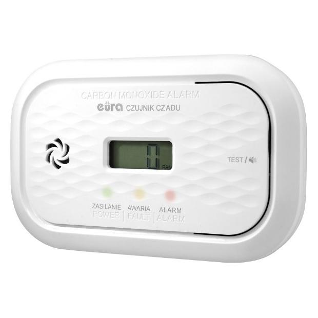 NoName Czujnik czadu EURA CD-72A2v4300/B certyfikat CNBOP-PiB, DC 3V (2x LR6), LCD (CD-72A2V4300/B)