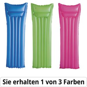Bestway Luftmatratze 44007 Matte Finish, 183 x 69cm, mit Kopfstütze, farbig sortiert, für 1 Person