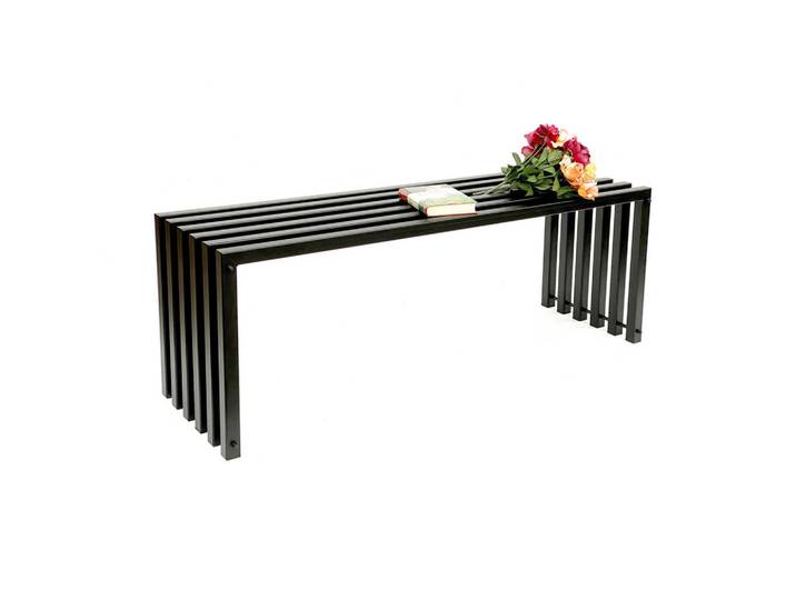 DanDiBo Gartenbank Ela Metall Schwarz 120 cm 96205, 117x43.5x36 cm, Gartenmöbel, Gartenbänke