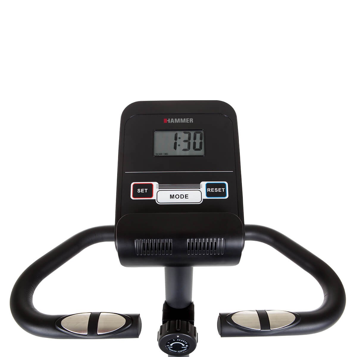 HAMMER Cardio 4.0, Aufrechtes Fahrrad, Luft, 110 kg, Manuell, Schwarz, Rot, Berührung