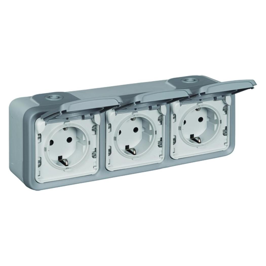 Legrand Plexo Classic Steckdose 3-fach waagerecht (69743)