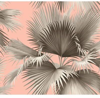 A-Street Prints Summer Palm Blush Tropical Wallpaper