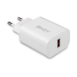 Lindy USB Typ A Charger 18W, weiß