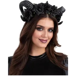 Smiffys Black Widder Hörner Haarreif