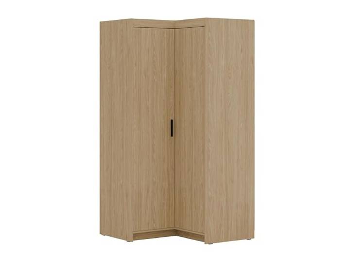 AXLIVING Eckschrank Storicos 97,8x190,5x97,8cm Geölte Eiche Laminierte Platten. HDF-Rückwand. Kleiderstange. Sicher: Wandbefestigung erforderlich (nicht für Gipswände geeignet).