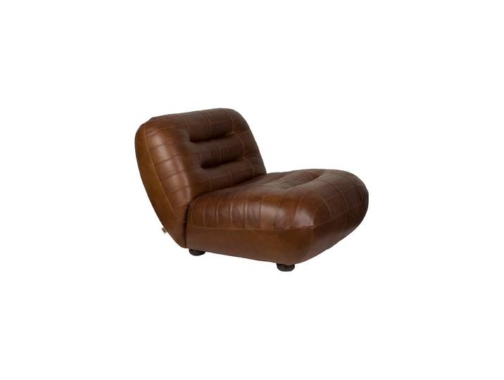 Echtleder Design Loungesessel „Wyatt“ Chocolat Dutchbone