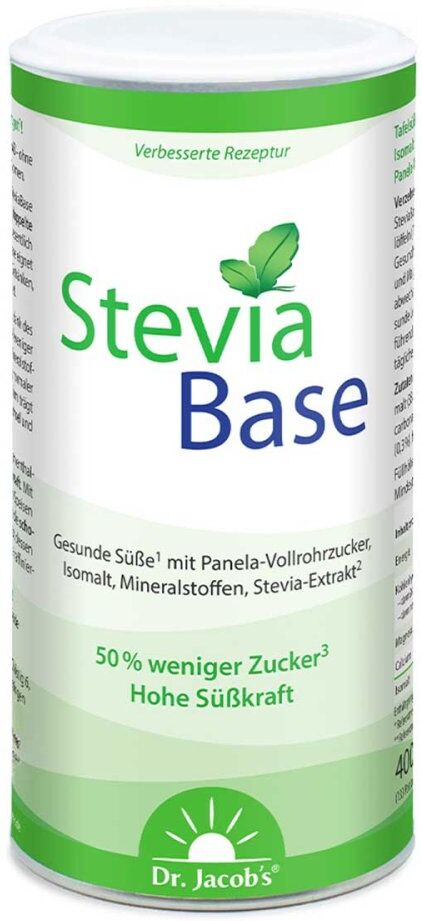 Dr. Jacob's SteviaBase Panela-Vollrohrzucker Isomalt Stevia 400g