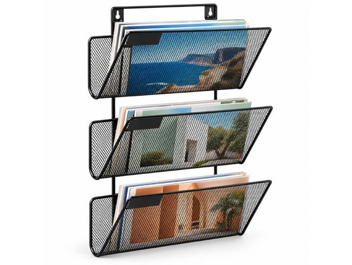 Relaxdays Zeitschriftenhalter Metall Wandmontage