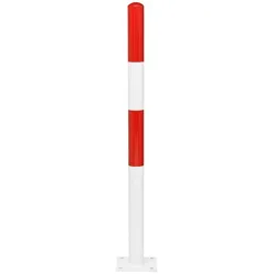 Moravia, Absperrung, MORION-Absperrpfosten Ø 76 mm Verzinkt, rot-weiss lackiert, 0 Ösen