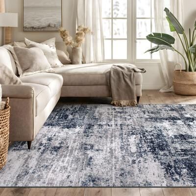 World Rug Gallery Distressed Abstract Area Rug
