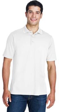 CORE365 88181 Men's Origin Performance Piqué Polo Shirt in White size 4XL   Polyester