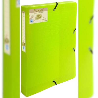 Exacompta 553573E 8x Forever PP, Archivbox mit Gummizug A4, Rücken 40mm - Anisgrün