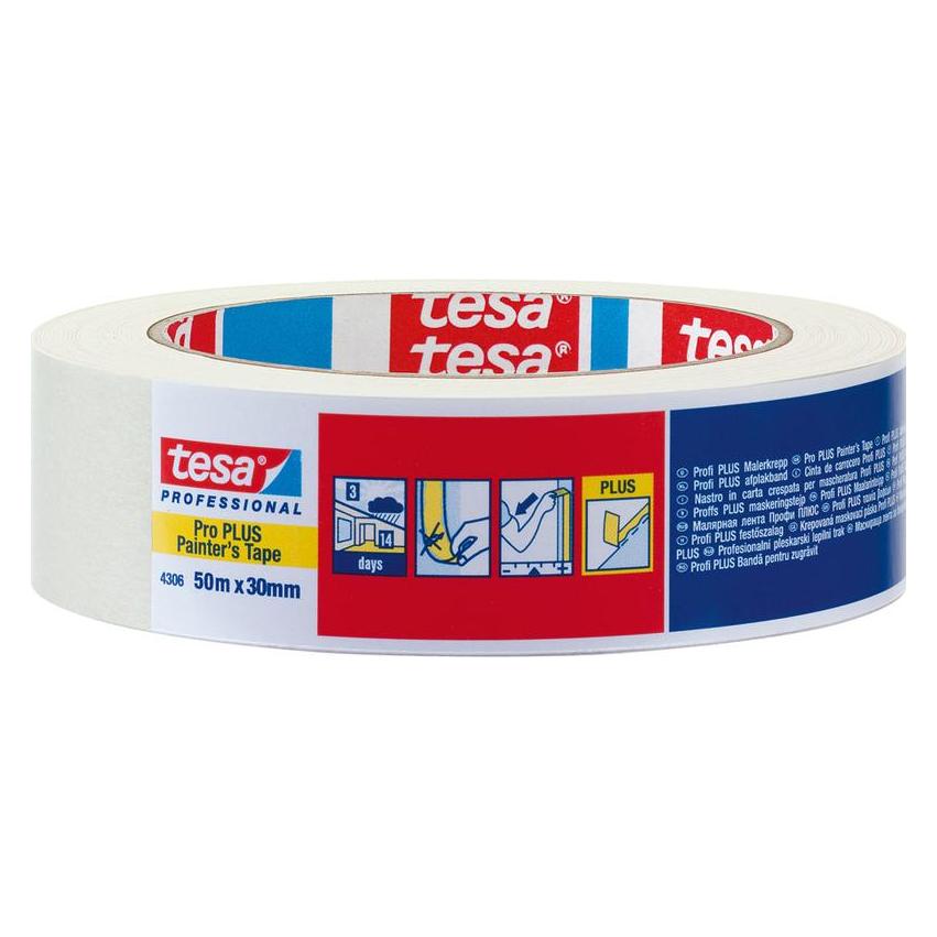 tesa Profi PLUS Malerkrepp 50m x 30mm (30 mm) (04306-00044-02)