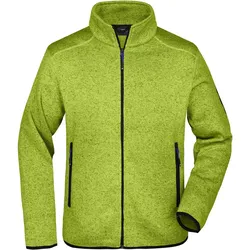 Strickfleece-Jacke "JN762" - XXL - kiwi-melange