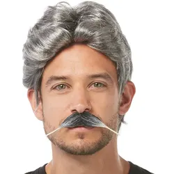 Perücken-Set "Gentleman", grau