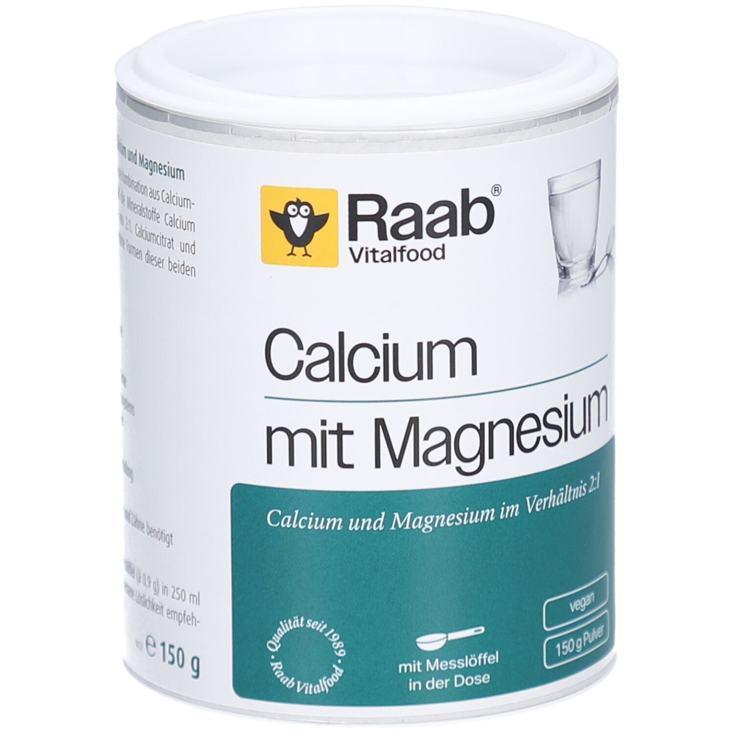 Raab Vitalfood Calcium mit Magnesium Pulver 150 g