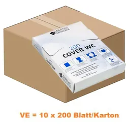 Orgavente Toilettensitzauflagen 10x 200 Blatt/Karton WC-Auflagen, 18 g
