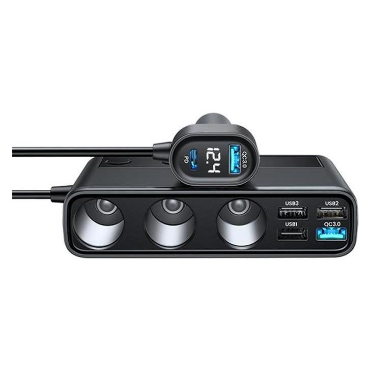 Joyroom Multiport Car Cigarette Lighter (JYR058BLK)