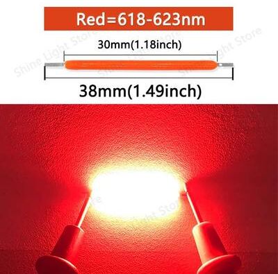 Inspired Living 3V 38mm COB LED Filament Replacement Strips For Edison Bulbs And DIY Decor Lighting red dc2.8 3.0v 100pcs