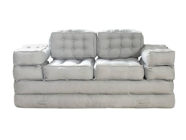 Canapé d'angle polyester 2 places, 3 places, 4 places, 5 places gris