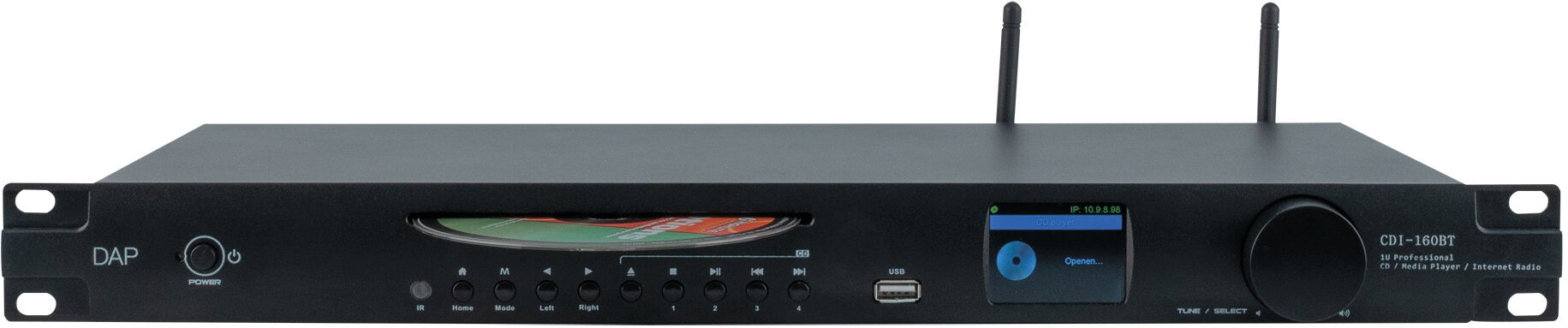 DAP Audio Cdi-160bt Cd- Und Medienplayer 1 He Cd, Internet, Dab+, Fm-Radio, Usb, Bluetooth 5.0
