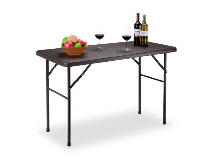 Relaxdays Table de jardin rectangulaire effet bois