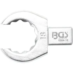 BGS Einsteck-Ringschlüssel offen 18 mm Aufnahme 9 x 12 mm - 6904-18