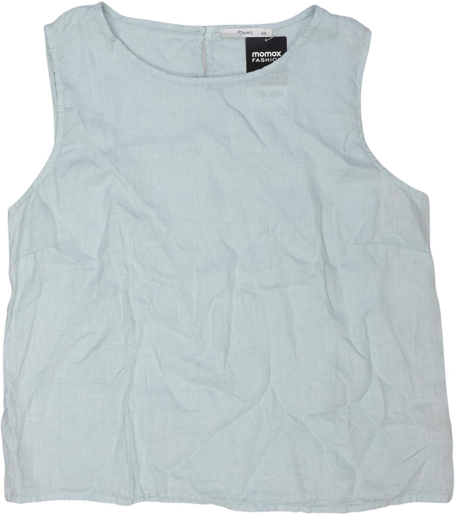 Maas Damen Top, Hellblau, Gr. EU 44, Leinen - Second Hand