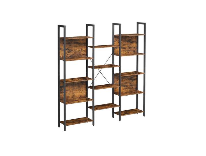 Hansiro Bücherregal Leiterregal, Braun, 158x166x24 cm, Wohnzimmer, Regale, Bücherregale