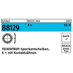 Teckentrup, Muttern + Unterlegscheiben, Sperrkantscheibe R 88129 K 12x24,25x1,6 A 4