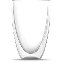 BEM Matcha Latte Macchiato Frappe Eiscafe Kaffeeglas Doppelwandiges Thermoglas, Kaffee Tasse, für heiße und kalte Getränke, 440 ml, Borosilikatglas