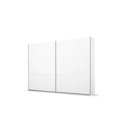 Schwebetürenschrank  Acton , weiß , Maße (cm): B: 261 H: 59