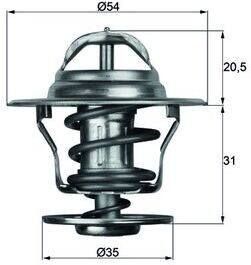 Mahle Thermostat, Kühlmittel Tx1375d