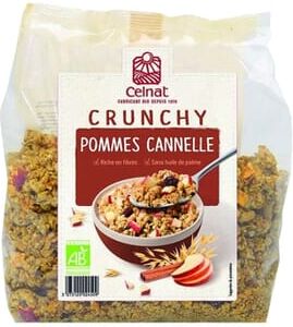 Celnat Crunchy Maçã E Canela Bio 500g