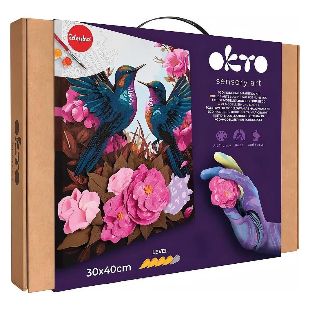 Okto 3D Modellier- und Malset Verliebte Kolibris (30012)