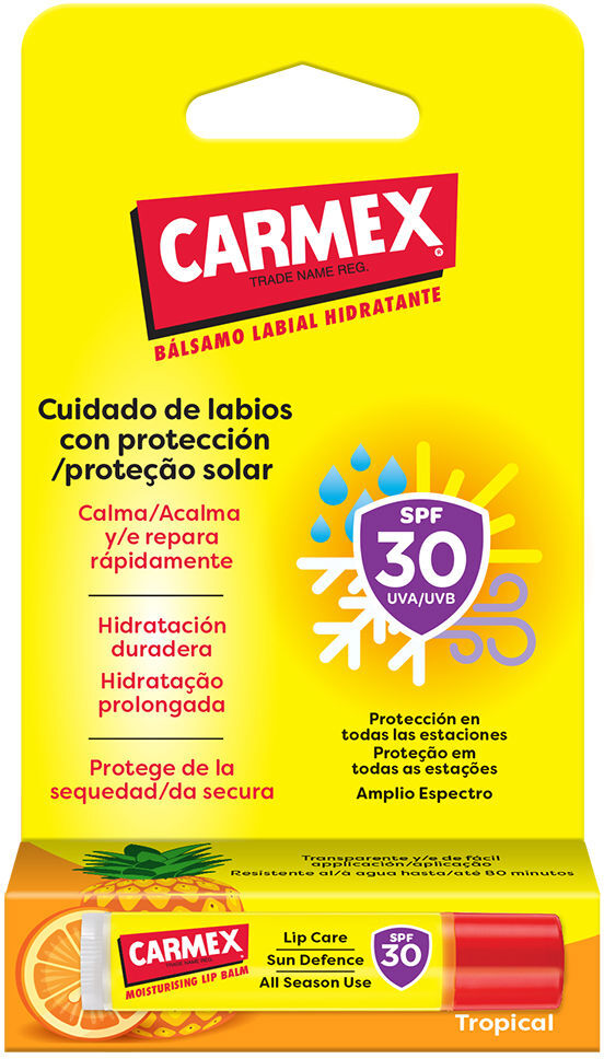 Carmex bálsamo labial hidratante stick SPF30 1 u
