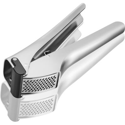 Knoblauchpresse GEFU "Garlico", silber (silberfarben), B:3,7cm L:20,6cm T:6,2cm, Edelstahl, Küchenpressen