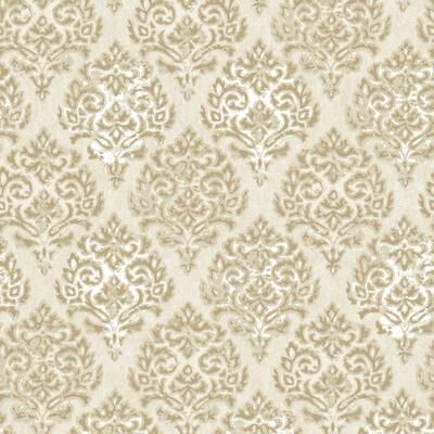 Galerie Wallcoverings Lustre Collection Modern Damask Non-woven Metallic Wallpaper Roll