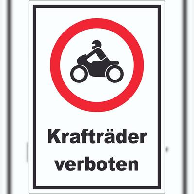 HB-Druck Aufkleber Verbot Krafträder A6 (105x148mm)