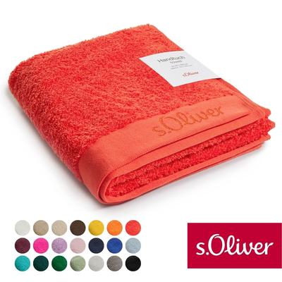 Handtuch S.OLIVER "s.Oliver, Premium Qualität, 600 gr/m², auch als Sets erhältlich", rot, B:50cm L:100cm, Walkfrottier, Baumwolle, Handtücher, große Farbauswahl, auch als Duschtuch, Waschhandschuh, Gästetuch
