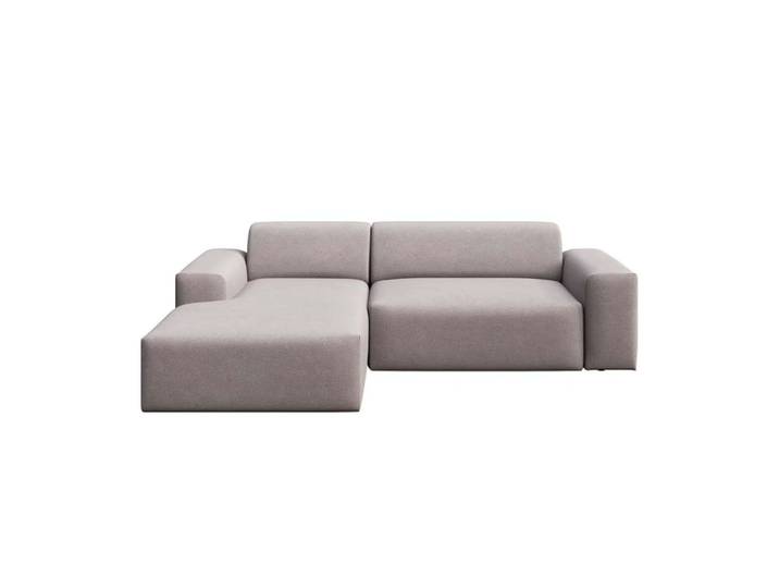 Canapé d'angle en polyester gris cendré